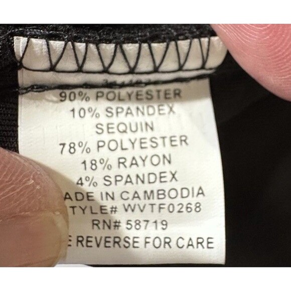 Notations Black Velvet & Sequin Twofer Jacket/tank Size 2XL Dressy Holiday - Picture 7 of 9